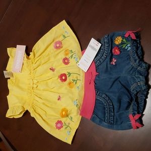 Gymboree size 6-12 mos 2 piece set. Top with denim bottoms. New with Tags.